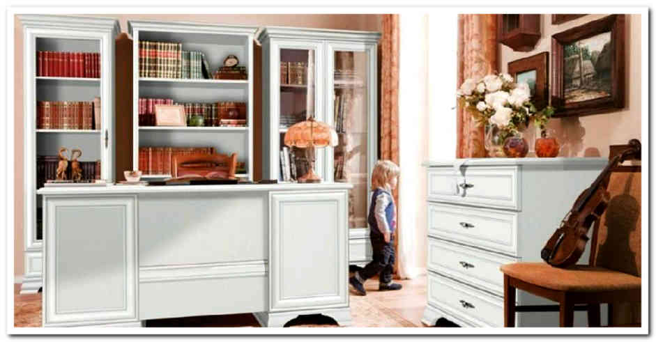 Мебель для домашнего кабинета Кентаки BRW в белом цвете