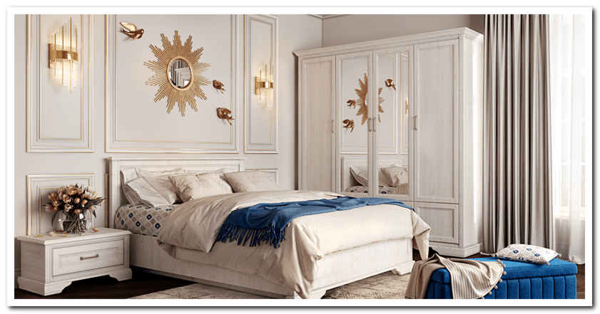 Купить классическую спальню в белом цвете Стилиус БРВ недорого