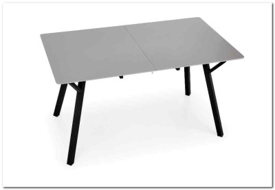 Стол обеденный Halmar BALROG 2 140 раскладной (светло-серый/черный)