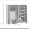 Купить Шкаф Koen SZF4D2S ясень снежный BRW с доставкой по России по цене производителя можно в магазине Другая Мебель в Тольятти