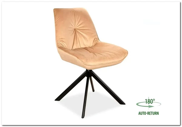 Стул кухонный Signal BOOGIE I Velvet Bluvel 28 бежевый/черный мат Стул кухонный Signal BOOGIE I Velvet Bluvel 28 бежевый/черный мат