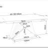 Стол обеденный Signal ARMANDO 160 (белый/черный)
