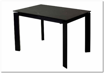Стол CORNER 120 MATT BLACK MARBLE SOLID CERAMIC / BLACK, DISAUR