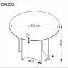 Стол обеденный Halmar CALDO 120 (орех/орех)