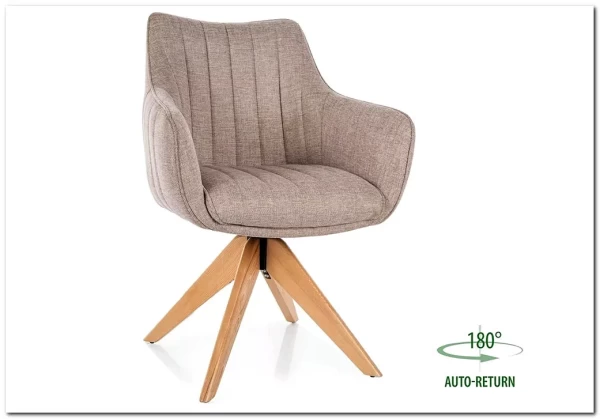 Стул кухонный Signal AZALIA D Brego 31 поворотный (светло-бежевый/дуб)