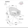 Стул кухонный Signal BORGO Raven 07 поворотный (серый/черный)
