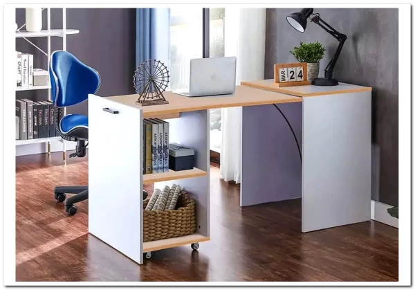 Стол компьютерный раскладывающийся Signal DUO (дуб/белый) Стол компьютерный раскладывающийся Signal DUO (дуб/белый)