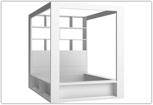 Купить Кровать со шкафом библиотечным и балдахином с основанием 160x200 4You by VOX с доставкой по России по цене производителя можно в магазине Другая Мебель в Тольятти