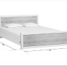 Купить Кровать Koen LOZ140x200 ясень снежный BRW с доставкой по России по цене производителя можно в магазине Другая Мебель в Тольятти