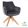 Стул кухонный Signal AZALIA D Velvet Bluvel 14 поворотный (серый/дуб)