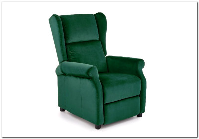 Кресло-реклайнер Halmar AGUSTIN 2 (темно-зеленый)