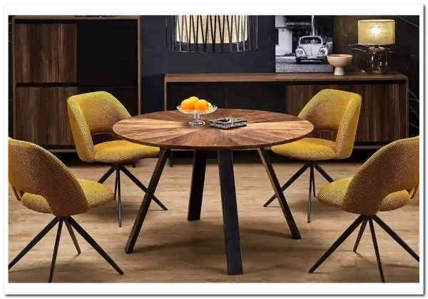 Стол обеденный Halmar DANILO 120 (орех/черный) Стол обеденный Halmar DANILO 120 (орех/черный)