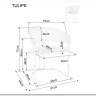 Стул кухонный Signal Tulipe Velvet Bluvel 22 (светло-бежевый/золотой)