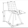 Стул кухонный K332  Halmar (розовый/черный)