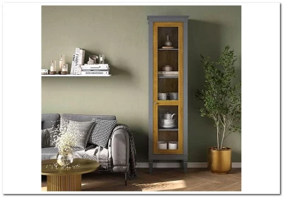 Шкаф для посуды "Ольса-С" 100П из массива сосны