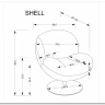Кресло Halmar SHELL (кремовый)