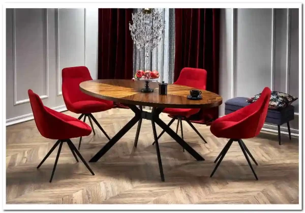 Стол обеденный Halmar LOCARNO (ореховый/черный) Стол обеденный Halmar LOCARNO (ореховый/черный)