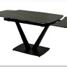 Стол ALATRI 120 MATT GOLDEN BLACK SINTERED STONE / BLACK