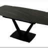 Стол ALATRI 120 MATT GOLDEN BLACK SINTERED STONE / BLACK