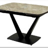 Стол ALATRI 120 GLOSS ATHENS BROWN SINTERED STONE / BLACK 