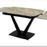 Стол ALATRI 120 GLOSS ATHENS BROWN SINTERED STONE / BLACK 
