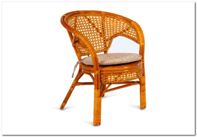 Комплект "PELANGI"  02/15 ( стол со стеклом + 4 кресла ) Honey (мед)