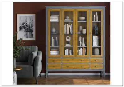 Шкаф для посуды Ольса-С 406 из массива сосны