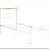 Купить Кровать Iris (mod.9311) дерево гевея/металл, 90*200 см (Single bed), Белый (White) с доставкой по России по цене производителя можно в магазине Другая Мебель в Тольятти