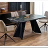 Стол обеденный Halmar ARMANI 165 (черный мрамор/черный)