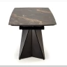 Стол обеденный Halmar ARMANI 165 (черный мрамор/черный)
