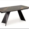 Стол обеденный Halmar ARMANI 165 (черный мрамор/черный)
