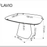 Стол обеденный Halmar FLAVIO 120 (белый)