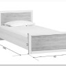 Купить Кровать Koen LOZ90x200 ясень снежный BRW с доставкой по России по цене производителя можно в магазине Другая Мебель в Тольятти