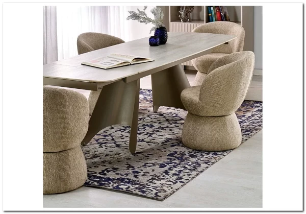 Стол обеденный Halmar SALIX 180 (травертин/кашемир) Стол обеденный Halmar SALIX 180 (травертин/кашемир)