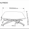 Стол обеденный Halmar ALFREDO 160 (белый мрамор/черный)