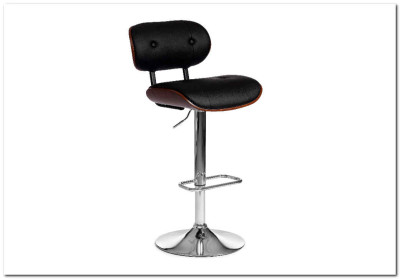 Барный стул DRAKAR (mod.4050) черный/орех/хром